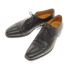 【中古】グレンソン GRENSON FOOTMASTER カーフ ストレートチップ ドレスシューズ ブラック【サイズ9E】【メンズ】