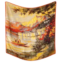 [G.Barsanti&Figli] シルク スカーフ 大判 レディース 正方形 90 シルク100% イタリア製 コモ 高級 バルサンティ コモ湖