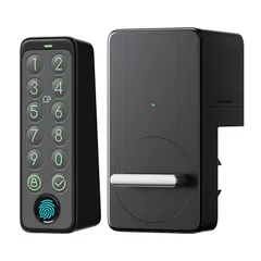 SwitchBot スマートロック 指紋認証パッド セット Alexa スマートホーム スイッチボット オートロック 暗証番号 玄関 Google Home Siri LINE Clovaに対応 遠隔対応 工事不要 取付カンタン 防犯対策