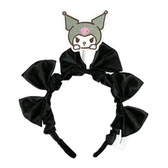 ★クロミ★ サンリオ　キャラクターマスコット付カチューシャ（ヘアバンド）　フリル・リボン　sanrio　kuromi　4550451128953