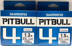 激安釣具 シマノ／SHIMANO　PITBULL ＰＬ-Ｍ５４Ｒ　ピットブル４　peライン 150ｍ巻　0.4号 2個セット　釣り