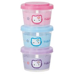 ハローキティ　レトロ　小物入れ　ミニタッパー　カオハナ サンリオ ハローキティ タッパー 3点セット カオハナ - メルカリ