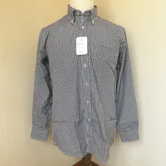《新品タグ付き》メンズ  ギンガムチェックシャツ　ビジネスワイシャツ　ボタンダウン　カジュアルシャツ　黒白チェック　S M L 3L  N0175