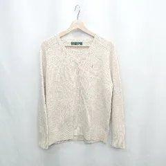 ◇ ⊇ EASTBOY イーストボーイ Vネック 長袖 ニット サイズ11 ベージュ レディース E  【1502200009306】