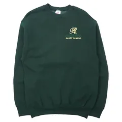 FRUIT OF THE LOOM USA製 90年代 ワンポイント 刺繍 スウェット M グリーン コットン 裏起毛 BANFF CANADA