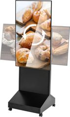 看板 デジタルサイネージ 43インチ 垂直型スタンドセット 軽量 コンパクト 可動 業務用 電子看板 ディスプレイ USBメモリー 大画面 液晶ディスプレイ デジタル 看板 店舗用 広告モニター 液晶パネル DSNS-C-43