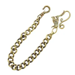 美品 Galcia マスタッシュ スカル ウォレット チェーン 50cm 真鍮 galcia - SKULL & MARIA WALLET CHAIN (BRASS) | SKANDA