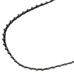 GUCCI (グッチ) ビーズ ネックレス 黒×シルバー ネックチェーン アクセサリーのサムネイル