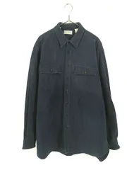 古着 90s USA製 LL Bean 「CHAMOIS CLOTH」 ソリッド シャモアクロス フランネル シャツ ネルシャツ XL