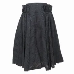 アディアム ADEAM フォクシー ドッキング フレア スカート タック ひざ丈 ミモレ丈 サイズ0 XS ブラック 黒 レディース 【中古】