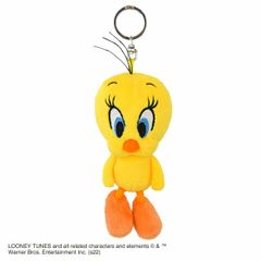 キーホルダー ビーンバッグ ルーニー・テューンズ トゥイーティー マスコット 11cm （ NICI ニキ ぬいぐるみ キーチェーン キーリング 雑貨 カバン ストラップ バッグチャーム ふわふわ プレゼント ギフト かわいい 中学生 高校生 ）