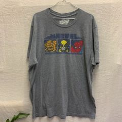 良品 OLD NAVY オールドネイビー MARVEL マーベル Tシャツ グレー XXL 半袖 春夏の主役！ 古着MIX ユニセックスOK オーバーサイズ アメコミ