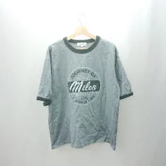 ◇ ⊂ MONO-MART モノマート ロゴプリント 半袖 Ｔシャツ サイズＬ グレー ブラック系 メンズ E  【1503050002394】