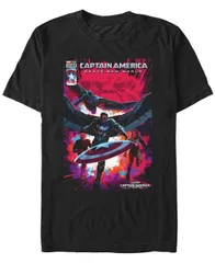 【送料無料】 マーベル メンズ Tシャツ トップス Men's Captain America New Team Short Sleeve T-Shirt Black