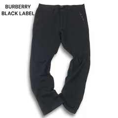 BURBERRY BLACK LABEL バーバリー ブラックレーベル 秋冬★ チェック使い ストレート パンツ Sz.76 メンズ
