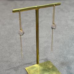 できる大人女子☆3wayK18ダイヤモンドピアス，18金ダイヤピアス18金 