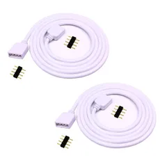 【最短発送】3528 5050 2835 用SMD LEDコネクタワイヤ RGB 4ピンRGB LEDテープライトLEDストリップライト4x LEDテープ延長ケーブル 2個1m 4PINオスオスコネクタ（1m、2個） LitaElek