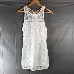 アバクロンビーアンドフィッチ Abercrombie&Fitch ワンピース ノースリーブ 刺繍 レース サイドファスナー 花 白 0サイズ 2025070300308のサムネイル