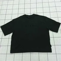 ◇ ⊂ NIKE ナイキ ロゴ刺繍 ゆったり 半袖 Tシャツ カットソー サイズＭ ブラック系 レディース E  【1509100079668】