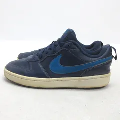 Q■【24.5cm】ナイキ/NIKE コートバーロウCourt Borough Low レザースニーカー■紺KIDS/LADIES可/53【中古】
