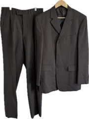 RE218 【美品】COMME CA DU MODE MENコムサデモードメン　ビジネススーツセットアップジャケット　ブラウン　メンズ　3サイズ