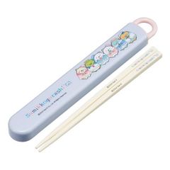 스케이터 항균 식세기 대응 슬라이드 젓가락 & 젓가락 상자 세트 스미코구라시 시로쿠마의 고향 ABS2AMAG