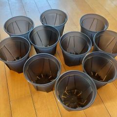 スリット鉢　半透明　ブラック　10個組　3号　植木鉢
