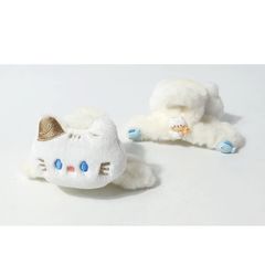 【ヘアクリップ】 送料無料 白猫 バンスクリップ 猫 ワニクリップ ヘアアクセサリー 髪飾り ネコ ねこ Cat