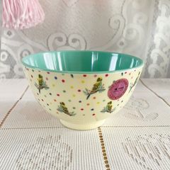【rice】水玉インコ メラミン ボウル スモール