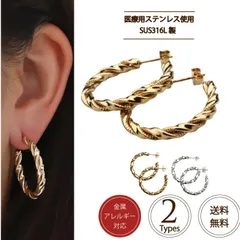 ピアス SUS316L サージカルステンレス ニッケルフリー 金属アレルギー対応 つけっぱなし フープ ライン フープピアス フープ フック フックピアス レディース プレゼント 金属アレルギー