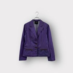 LANVIN ランバン テーラードジャケット パープル サイズ40 レディース ヴィンテージ 6