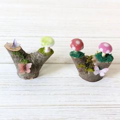 【再販不可】「V兄弟、合体だ！」　苔　キノコ　蝶　ミニチュア