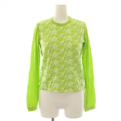 トリココムデギャルソン tricot COMME des GARCONS ニット カットソー 花柄 刺繍 長袖 緑 グリーン /DK ■MA