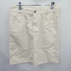 ◇ ⊇ Lee リー コーデュロイ 膝丈 タイト スカート サイズL オフホワイト系 レディース E  【1506110001740】