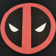 マーベル　デッドプール　ロゴマーク　プリントTシャツ　メンズM