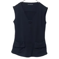 RE173 【美品】FOXEY NEW YORK 　フォクシーニューヨーク　ノースリーブトップス　黒　ブラック　レディース　ストレッチ　希少　高級感　オシャレ