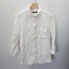 ◇ nano universe ナノ ユニバース 七分袖 シャツ サイズS ホワイト レディース E  【1406180070861】