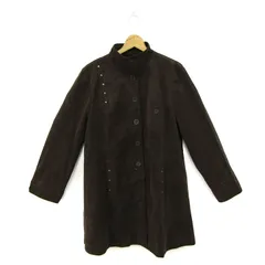 レリアン スタンドカラーコート スエード 大きいサイズ アウター レディース 13+サイズ ブラウン Leilian 【中古】