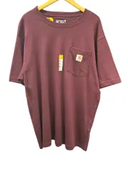 Carhartt (カーハート) Loose Fit Heavyweight S/S POCKET T-SHIRT ヘビーウェイト ポケットTシャツ 半袖 M エンジ メンズ/027