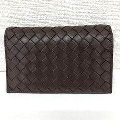 ♪Bottega Veneta ボッテガヴェネタ　イントレチャート　カードケース　ダークブラウン