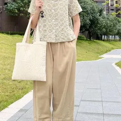 アイボリー  ヌビバッグ  【 軽い・ごく便利】【国内販売仕様】人気商品  マザーバック  キルトバック トートバッグ  ヌビ  バックル ショルダーバッグ キルティングバッグ 洗える 保育園  コットン レッスンバック  新品   Beastar_ANNEX