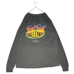 CHALLENGER(チャレンジャー) L/S FIREBALL TEE 長袖 ファイヤーボールＴシャツ CLG-TS 021-053 XL ブラック