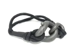 ■美品■ Maison Margiela メゾン マルジェラ ブレスレット アクセサリー メンズ レディース ブラック系×グレー系 AV8827 のサムネイル