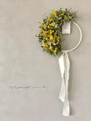 Spring 春　ミモザのハーフリース　24〜53cm