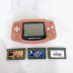 ＆【ジャンク品】ゲームボーイアドバンス クリア ピンク 本体 ソフト まとめ売り セット 遊戯王 ファイナルファンタジー【ゲーム機本体】【1】