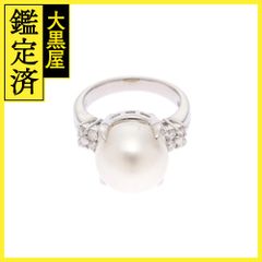 ノンブランドジュエリー リング PT900/パール/ダイヤモンド0.22ct  