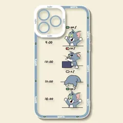 かわいい iphone15 用 ケース トムとジェリー スマホケース アイフォン15 用カバー 6.1インチ スマホケース TPU クリアケース バンパー 薄型 超軽量 レンズ保護 ワイヤレス充電対応 iPhone15用 透明 B