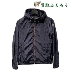 モンクレール　MONCLER　ナイロン ジャケット マウンテンパーカー ドット　ネイビー　トップス　アウターサイズ1