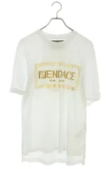 フェンダーチェ FENDACE  22SS  FS7900 AJKL ロゴ刺繍プリントTシャツ メンズ XS