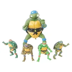 ミュータントタートルズ Mutant Ninja Turtles 5体セット フィギュア 変形 おもちゃ 大小あり 緑 グリーン
